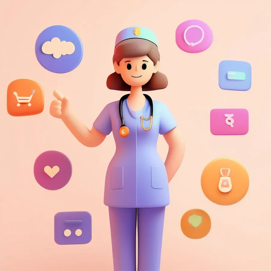 Une infirmière découvre des codes promo sur sa tablette